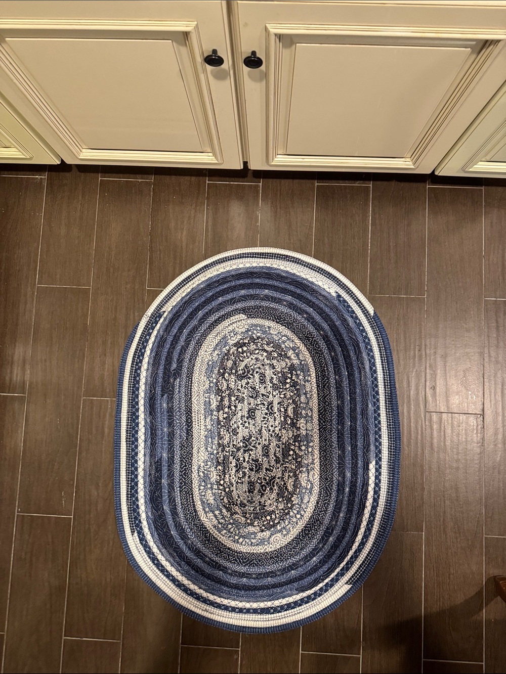 Jelly Roll Rug - Navy and White